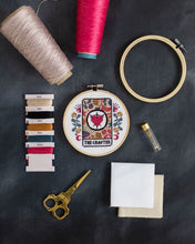 Load image into Gallery viewer, The Crafter Tarot Cross Stitch Kit
