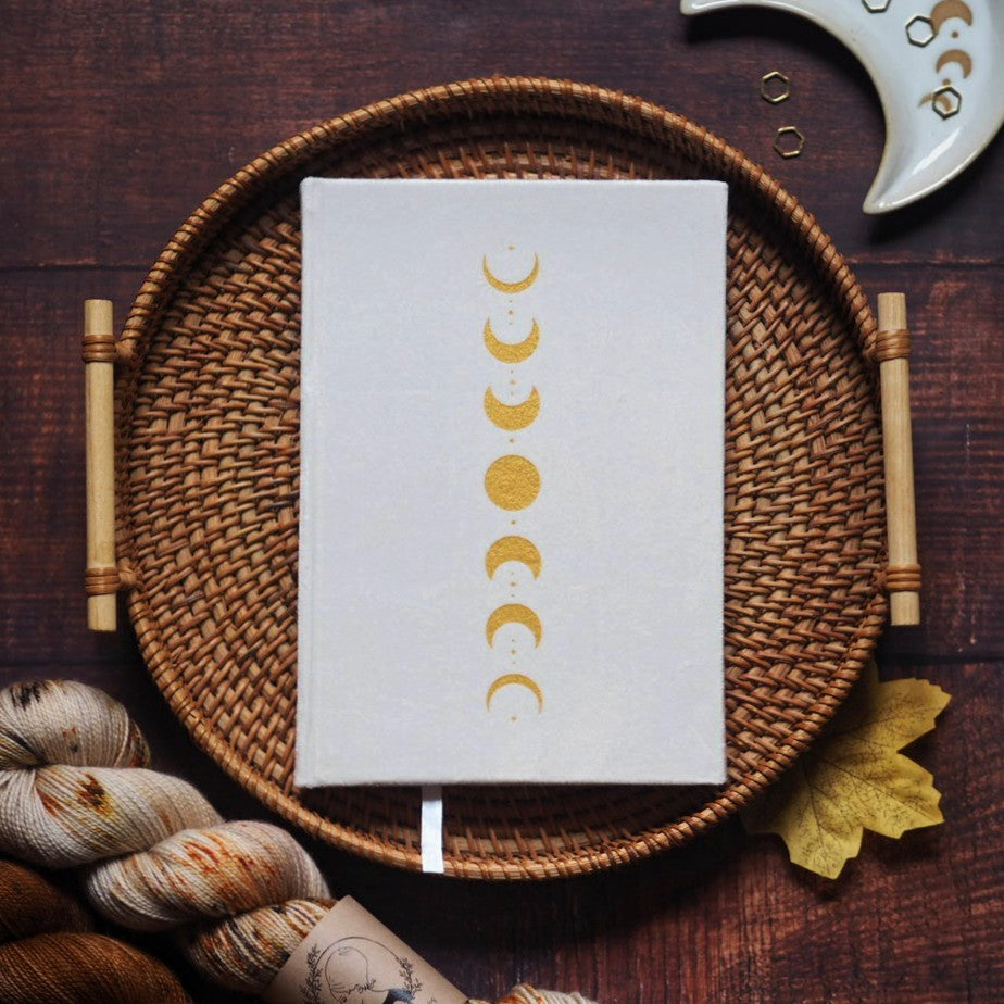 Moon Phase Velvet Notebook