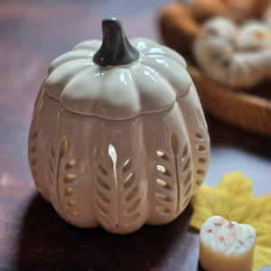 Cream Leaf Pumpkin Wax Melt Warmer
