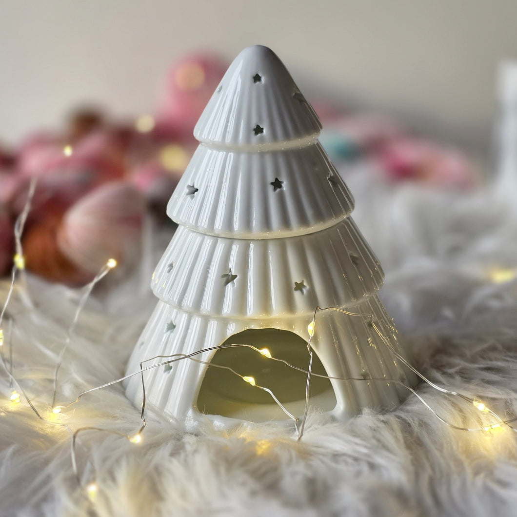 White Christmas Tree Oil Burner