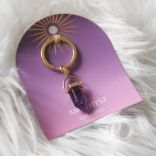 Load image into Gallery viewer, Amethyst Crystal Keyring
