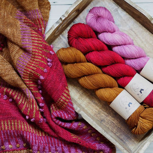 Ambershore Shawl Yarn Kit - Audrey Classic Sock