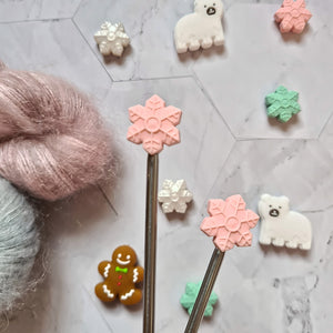 Snowflake Stitch Stoppers (set of 3 pairs)